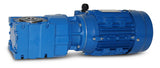 SEVA- KV002-63-4-0.18 kW-70 rpm bevel gear motor