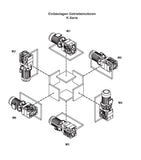 KV002-DC350-2-0.5kW-150rpm bevel gear motor