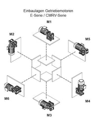 SEVA-EV 050-801-0.55 kW-189 rpm worm gear motor M1
