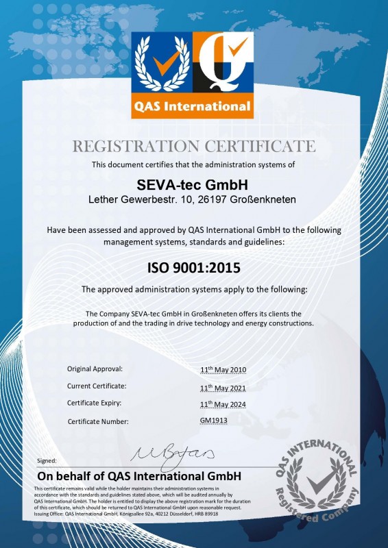 ISO Certifikat 9001